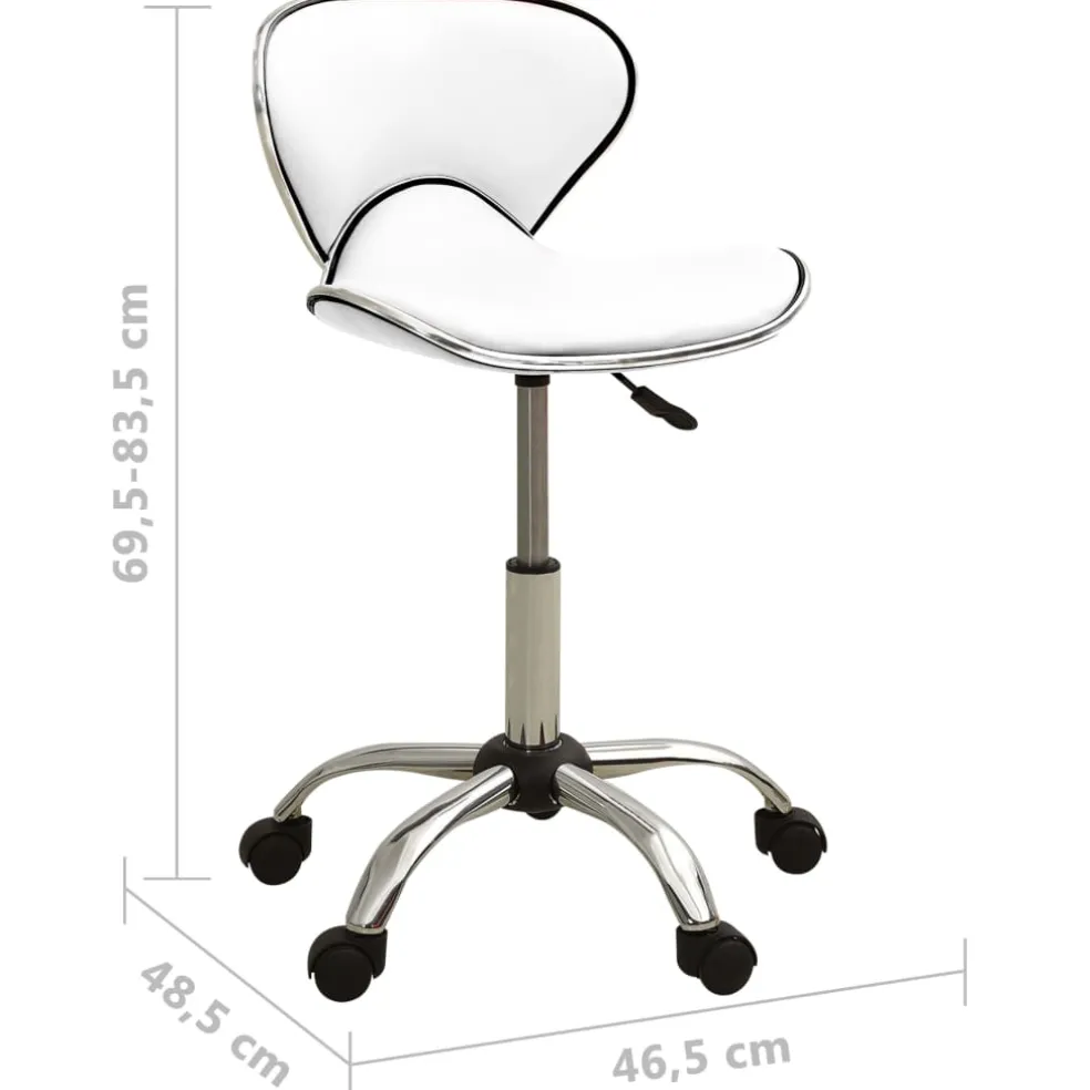 vidaXL Salonkruk kunstleer wit