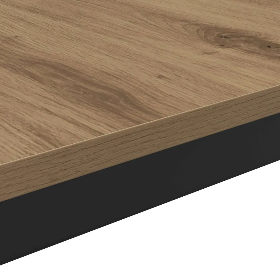 vidaXL Salontafel Artisanaal eiken 40 x 40 x 36 cm Bewerkt hout