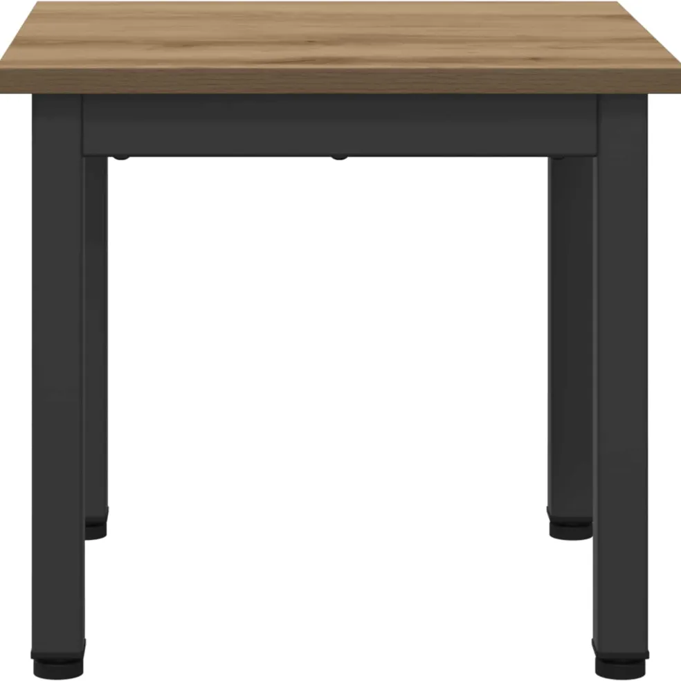 vidaXL Salontafel Artisanaal eiken 40 x 40 x 36 cm Bewerkt hout
