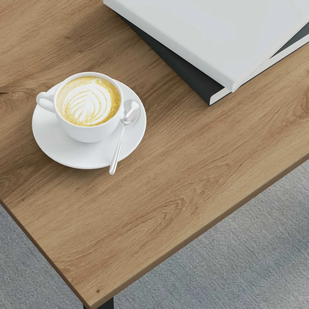 vidaXL Salontafel Artisanaal eiken 40 x 40 x 36 cm Bewerkt hout