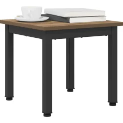 vidaXL Salontafel Artisanaal eiken 40 x 40 x 36 cm Bewerkt hout