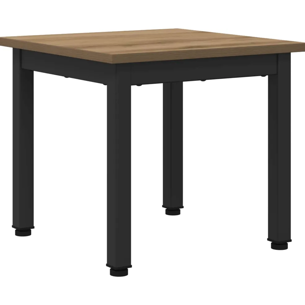 vidaXL Salontafel Artisanaal eiken 40 x 40 x 36 cm Bewerkt hout
