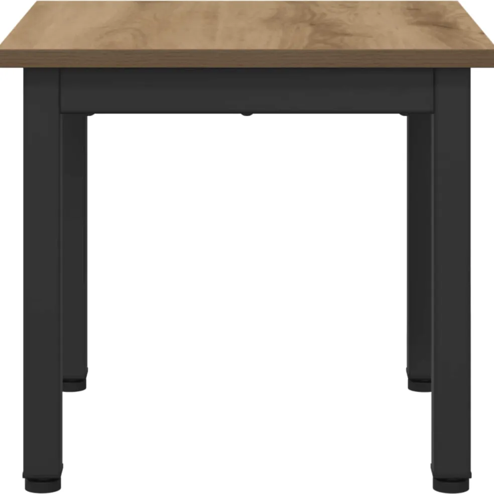 vidaXL Salontafel Artisanaal eiken 40 x 40 x 36 cm Bewerkt hout