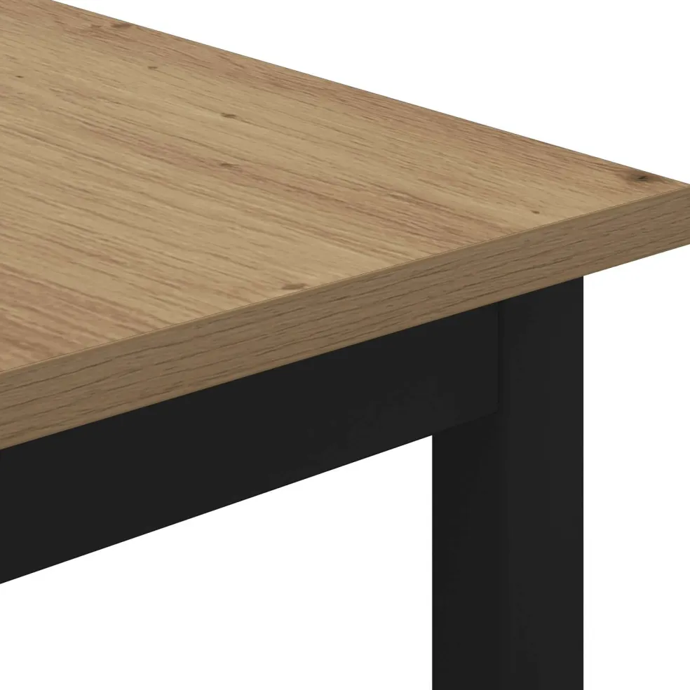 vidaXL Salontafel Artisanaal eiken 40 x 40 x 36 cm Bewerkt hout