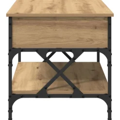 vidaXL Salontafel Artisan Eiken 70x50x50cm Bewerkt hout