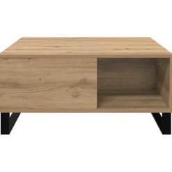 vidaXL Salontafel Artisan Eiken 80 x 80 x 36,5 cm Bewerkt hout