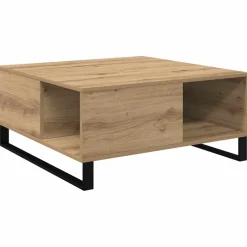 vidaXL Salontafel Artisan Eiken 80 x 80 x 36,5 cm Bewerkt hout