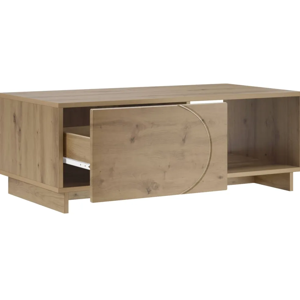 vidaXL Salontafel Artisan eiken 95 x 50,5 x 35 cm Bewerkt hout