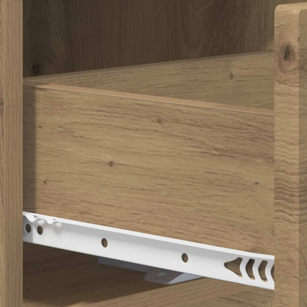 vidaXL Salontafel Artisan eiken 95 x 50,5 x 35 cm Bewerkt hout