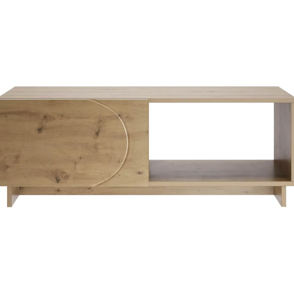 vidaXL Salontafel Artisan eiken 95 x 50,5 x 35 cm Bewerkt hout