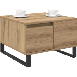 vidaXL Salontafel Artisan Eiken 55 x 55 x 36,5 cm Bewerkt hout