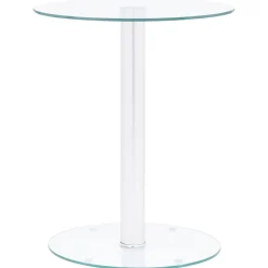vidaXL Salontafel 40 cm gehard glas transparant