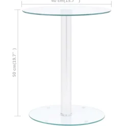 vidaXL Salontafel 40 cm gehard glas transparant