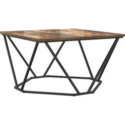 vidaXL Salontafel Gerookt eiken 80 x 80 x 45 cm