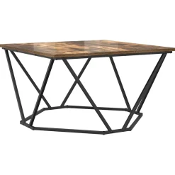 vidaXL Salontafel Gerookt eiken 80 x 80 x 45 cm