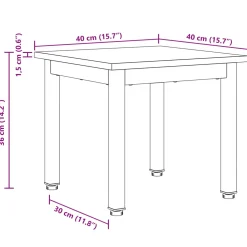 vidaXL Salontafel Grijs Sonoma 40 x 40 x 36 cm Bewerkt hout