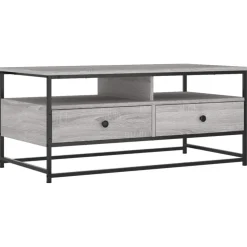 vidaXL Salontafel Grijs Sonoma 100 x 51 x 45 cm Bewerkt hout