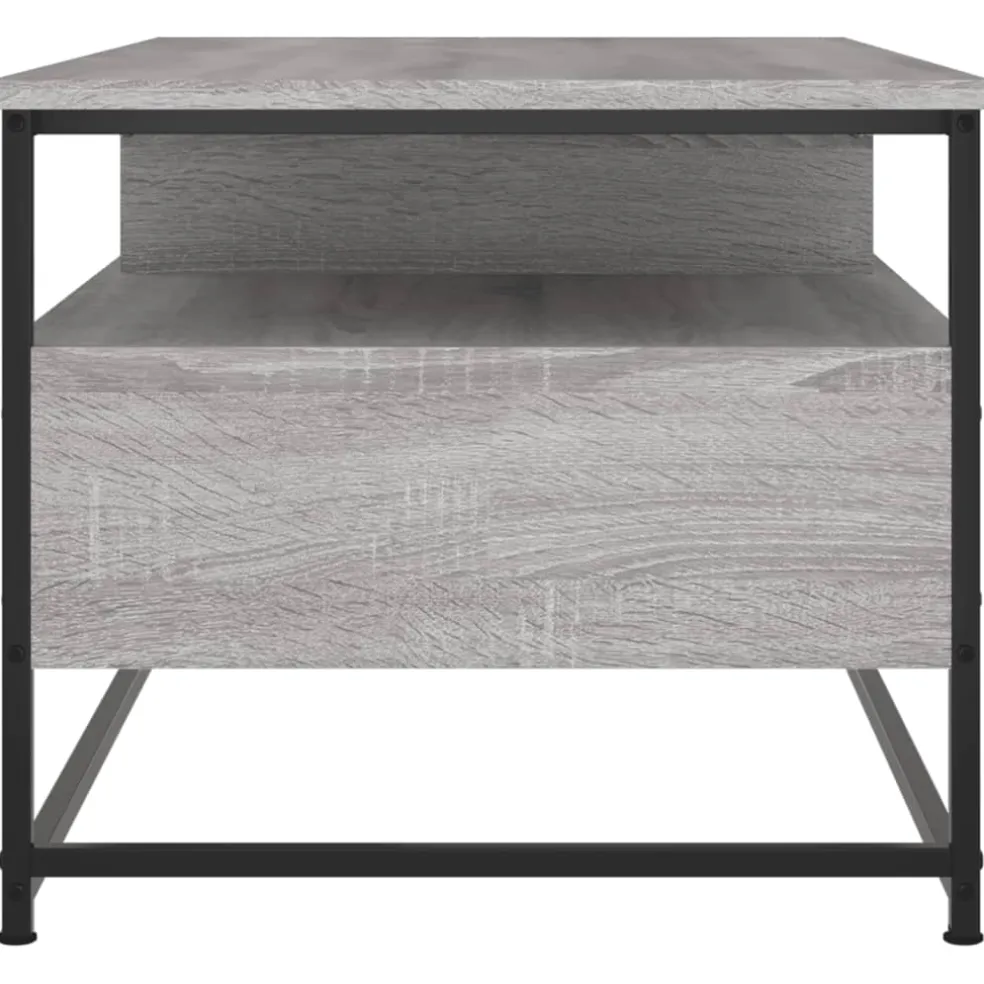 vidaXL Salontafel Grijs Sonoma 100 x 51 x 45 cm Bewerkt hout