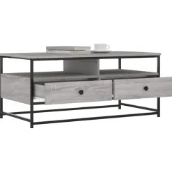 vidaXL Salontafel Grijs Sonoma 100 x 51 x 45 cm Bewerkt hout