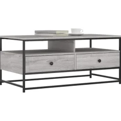vidaXL Salontafel Grijs Sonoma 100 x 51 x 45 cm Bewerkt hout