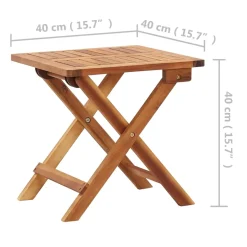 vidaXL Salontafel inklapbaar 40x40x40 cm massief acaciahout