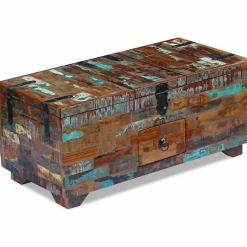 vidaXL Salontafel kist 80x40x35 cm massief gerecycled hout