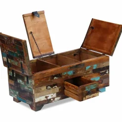 vidaXL Salontafel kist 80x40x35 cm massief gerecycled hout