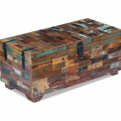 vidaXL Salontafel kist 80x40x35 cm massief gerecycled hout