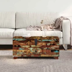 vidaXL Salontafel kist 80x40x35 cm massief gerecycled hout