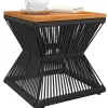vidaXL Salontafel met draad 38x38x38 cm massief acaciahout
