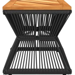 vidaXL Salontafel met draad 38x38x38 cm massief acaciahout