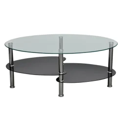 vidaXL Salontafel met exclusief ontwerp zwart