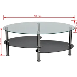 vidaXL Salontafel met exclusief ontwerp zwart