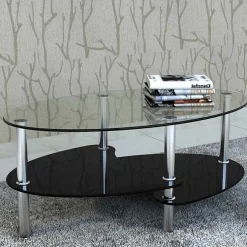 vidaXL Salontafel met exclusief ontwerp zwart