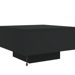 vidaXL Salontafel met LED-verlichting 55x55x31 cm zwart