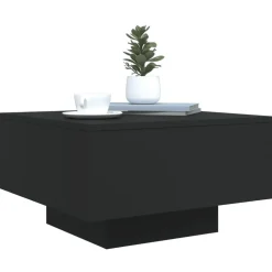 vidaXL Salontafel met LED-verlichting 55x55x31 cm zwart