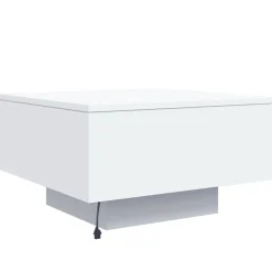 vidaXL Salontafel met LED-verlichting 55x55x31 cm wit