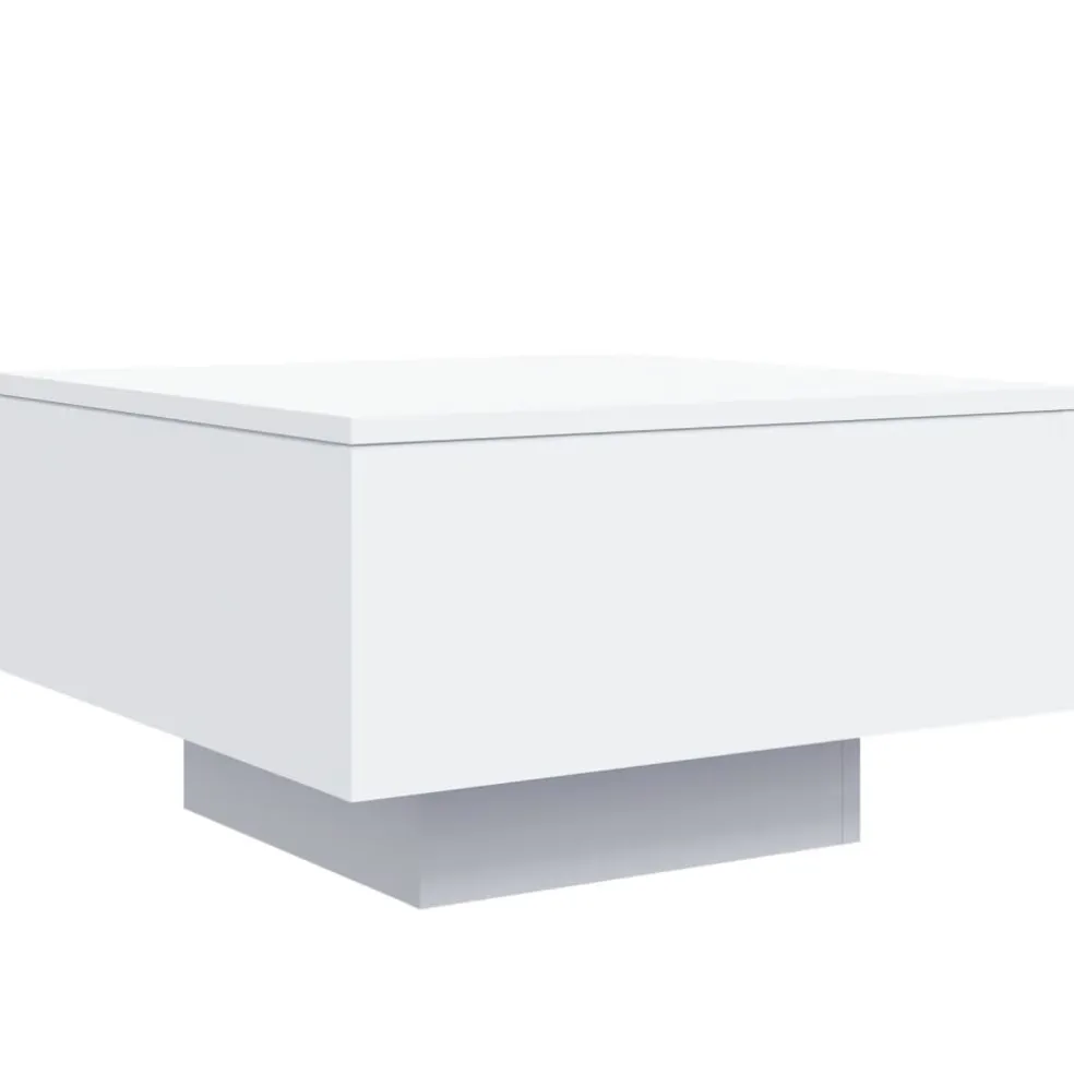 vidaXL Salontafel met LED-verlichting 55x55x31 cm wit