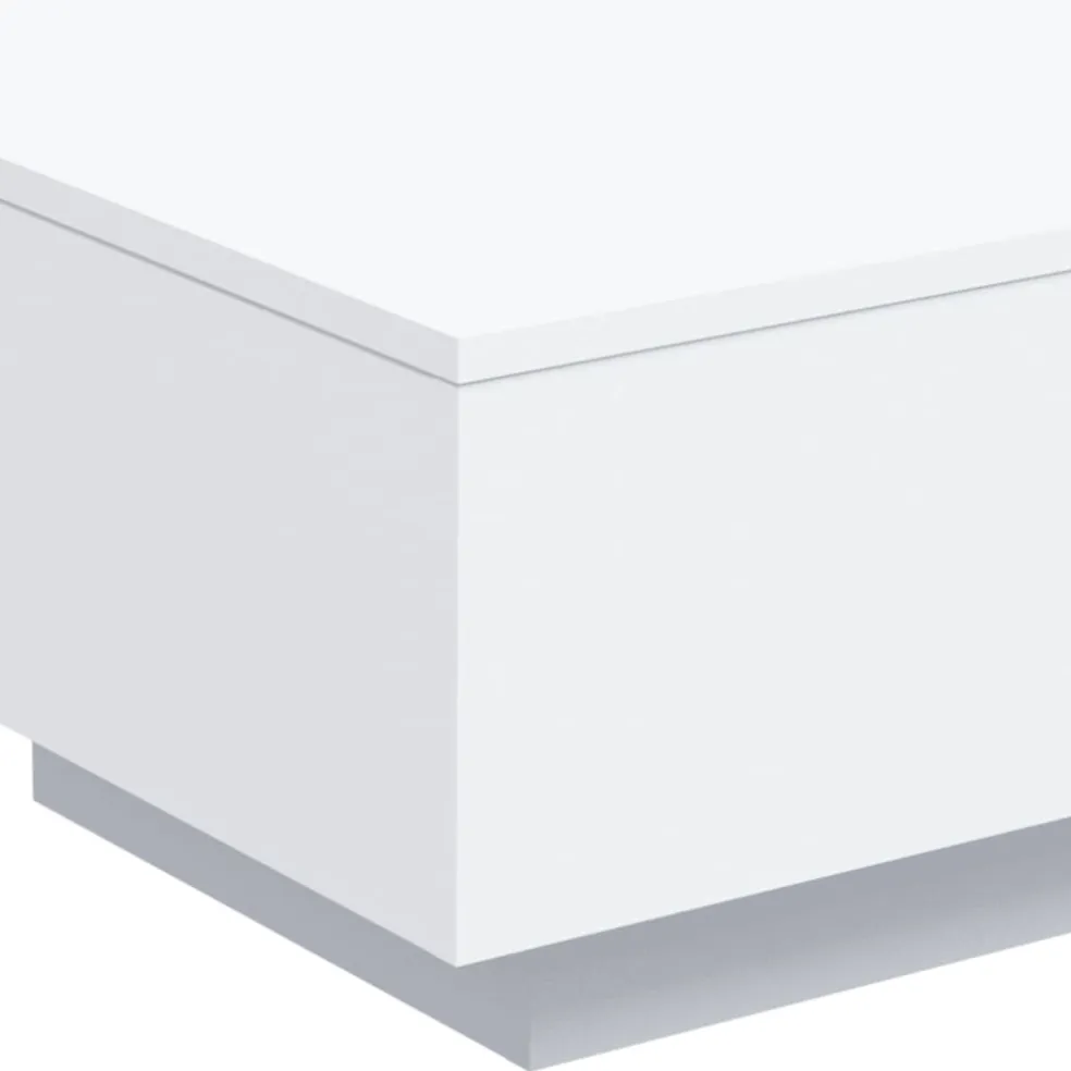 vidaXL Salontafel met LED-verlichting 55x55x31 cm wit