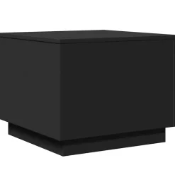 vidaXL Salontafel met LED-verlichting 50x50x40 cm zwart
