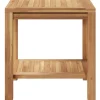 vidaXL Salontafel met opslag Bruin 45 x 45 x 45 cm Massief Teakhout