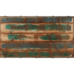 vidaXL Salontafel met wieltjes 100x55x26 cm massief gerecycled hout