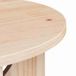 vidaXL Salontafel Naturel 50 x 50 x 35 cm Massief grenenhout