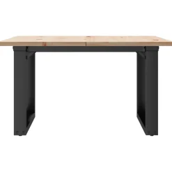 vidaXL Salontafel O-frame 70x70x40 cm massief grenenhout en staal