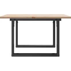 vidaXL Salontafel O-frame 70x70x40 cm massief grenenhout en staal