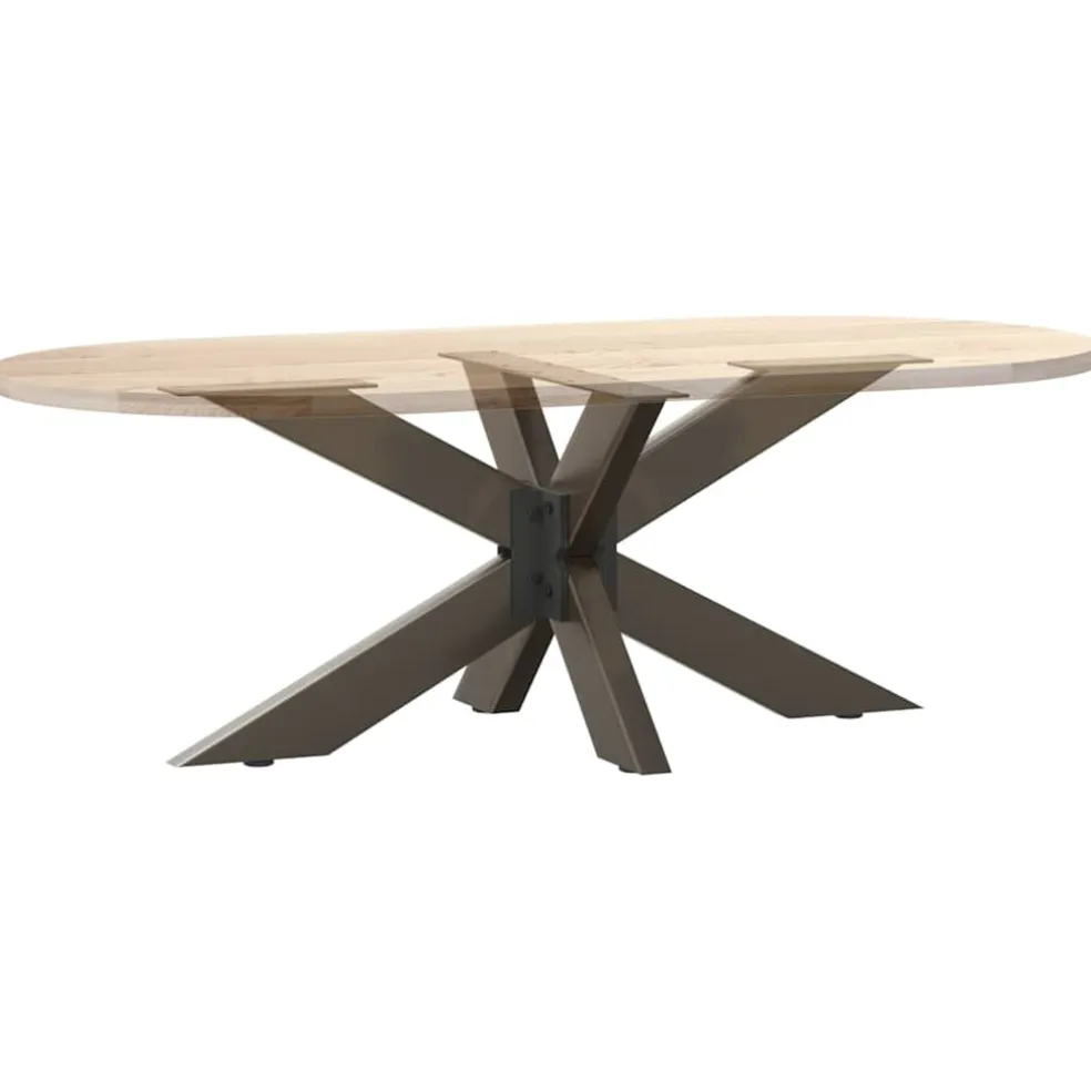 vidaXL Salontafelpoot spider vorm 98x58x(42-43) cm staal naturel