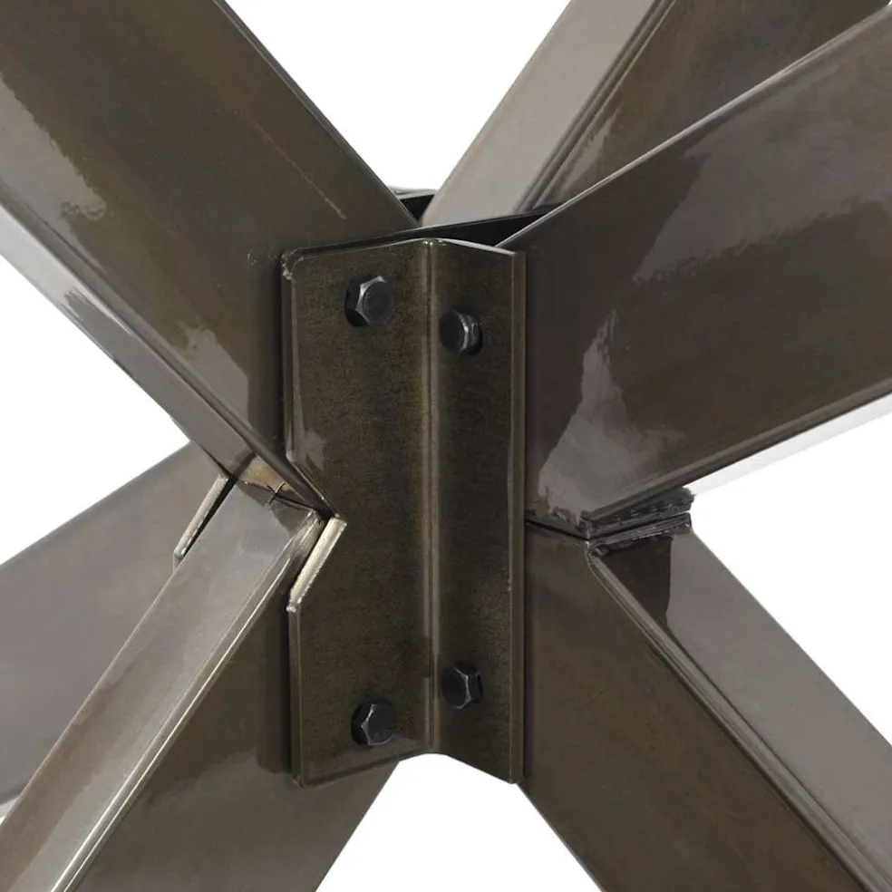 vidaXL Salontafelpoot spider vorm 98x58x(42-43) cm staal naturel