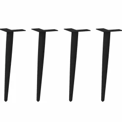 vidaXL Salontafelpoten conische vorm 4 st 30-31 cm staal zwart