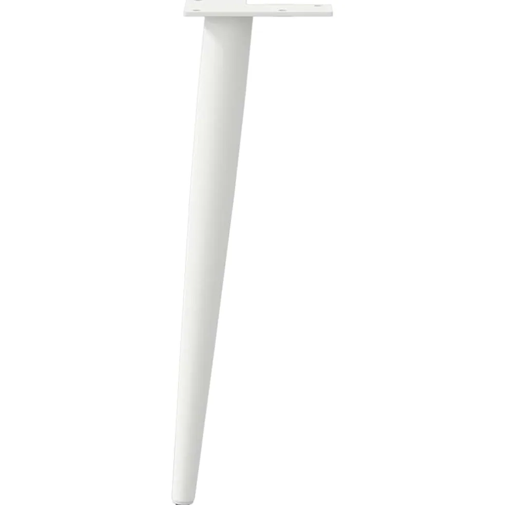 vidaXL Salontafelpoten conische vorm 4 st 30-31 cm staal wit