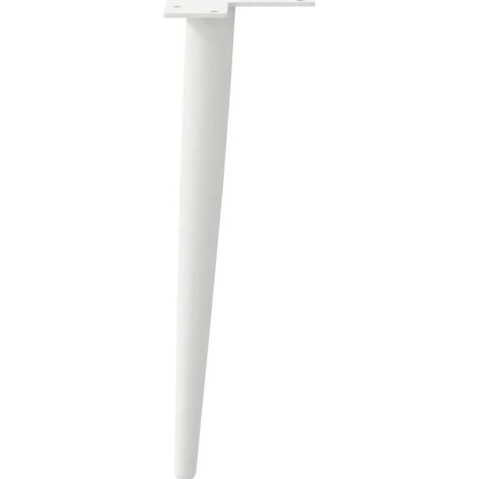 vidaXL Salontafelpoten conische vorm 4 st 30-31 cm staal wit